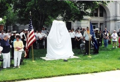 Whitley County Korean War Memorial - preunveiling image. Click for full size.