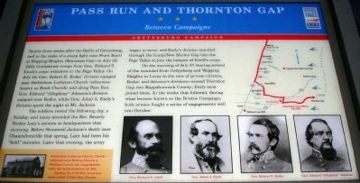 Pass Run and Thornton Gap Marker image. Click for full size.
