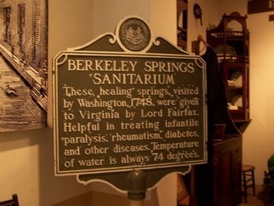 Berkeley Springs Sanitarium Marker image. Click for full size.