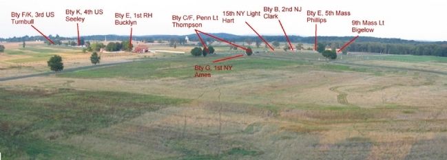 Peach Orchard Salient Artillery Positions image. Click for full size.