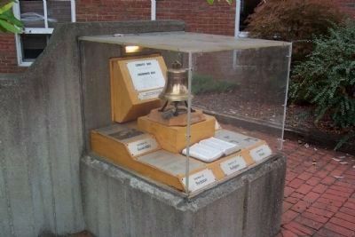 Liberty Bell / Freedom Bell Display on Memorial Wall image. Click for full size.
