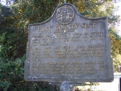 First County Seat Marker image. Click for full size.