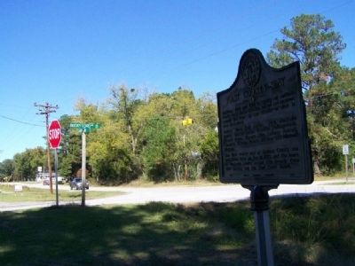 First County Seat Marker, looking north along Ga 17 image. Click for full size.