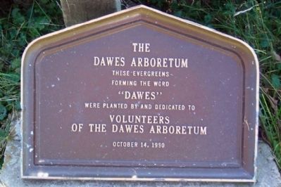 Dawes Arboretum Hedge Dedication Marker image. Click for full size.