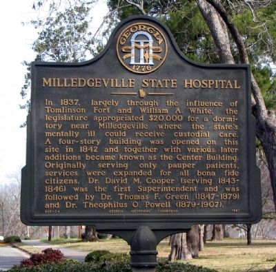 Milledgeville State Hospital Marker. Click for full size. Milledgeville State Hospital Marker image. Click for full size.