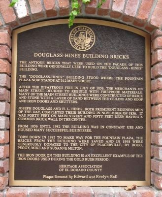 Douglass – Hines Building Bricks Marker image. Click for full size.