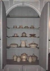 Hanover House - China Cabinet Built into Wall image. Click for full size.