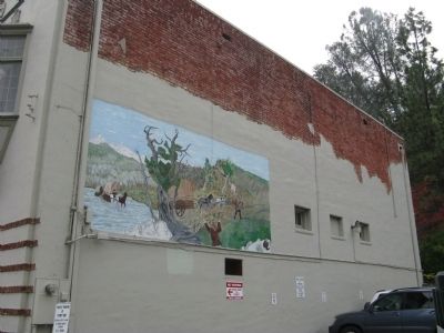 West Side of Building - Mural and Exposed Brick. Click for full size. West Side of Building - Mural and Exposed Brick image. Click for full size.