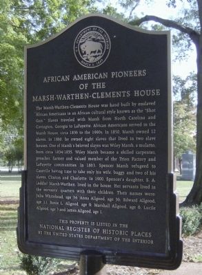 African American Pioneers of the Marsh-Warthen-Clements House Marker image. Click for full size.