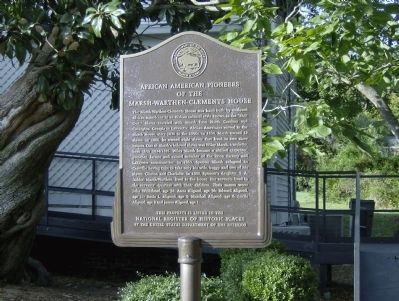 African American Pioneers of the Marsh-Warthen-Clements House Marker image. Click for full size.