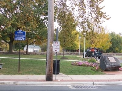 Marker in Hightstown Park image. Click for full size.