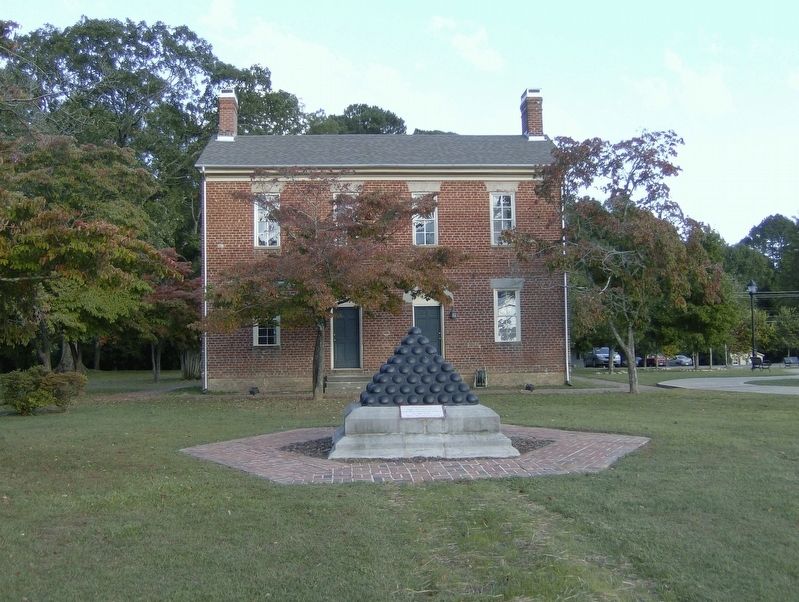 Bragg's Headquarters Shell Monument. Click for full size. Bragg's Headquarters Shell Monument image. Click for full size.