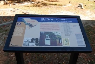 Old Pickens Church Marker image. Click for full size.
