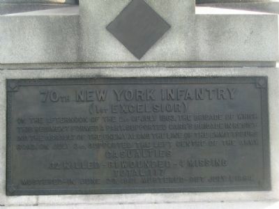 70th Regiment Plaque image. Click for full size.