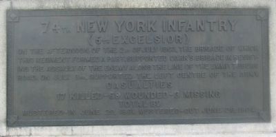 74th Regiment Plaque image. Click for full size.
