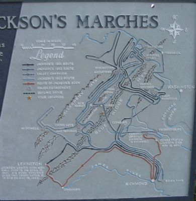 Stonewall Jackson's Marches Map image. Click for full size.