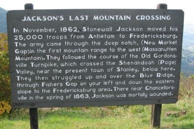 Jackson's Last Mountain Crossing Marker image. Click for full size.