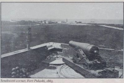 Southwest corner, Fort Pulaski, 1863. image. Click for full size.