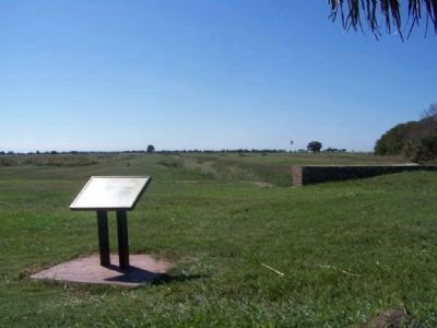 Moat Feeder Canal Marker at Fort Pulaski image. Click for full size.