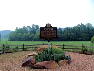 Old Pine Log Indian Town Marker. Click for full size. Old Pine Log Indian Town Marker image. Click for full size.