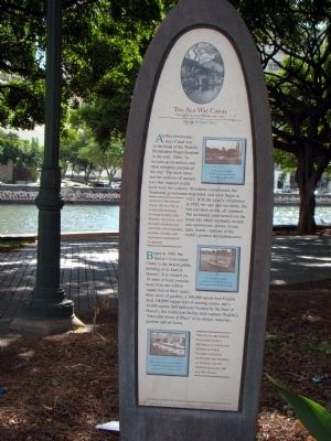 The Ala Wai Canal Marker. Click for full size. The Ala Wai Canal Marker image. Click for full size.