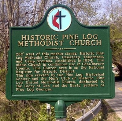 Historic Pine Log Methodist Church Marker image. Click for full size.