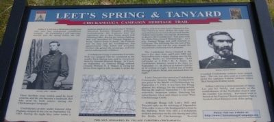 Leet's Spring and Tanyard Marker image. Click for full size.
