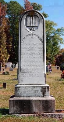Thaddeus Boinest Monument (Carved by J.R. Leavell), Pastor of Bethlehem Lutheran Church image. Click for full size.