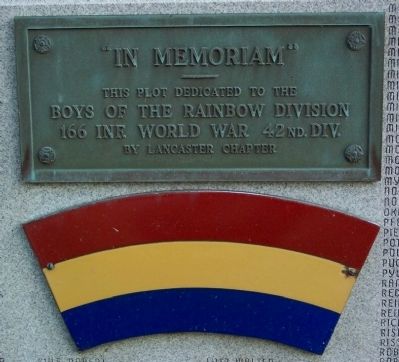 166th Infantry 42nd Division World War Memorial. Click for full size. 166th Infantry 42nd Division World War Memorial image. Click for full size.