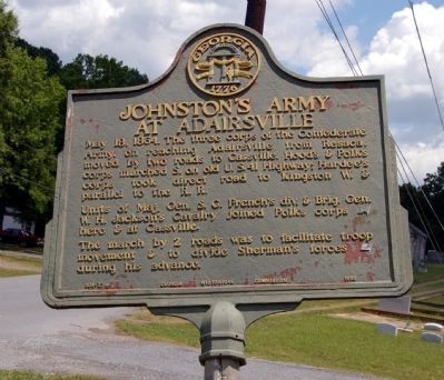 Johnston's Army at Adairsville Marker image. Click for full size.