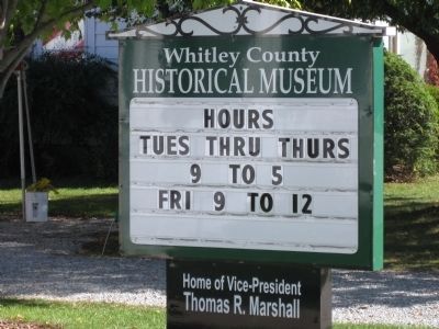 Home of Thomas R. Marshall - Now :: Whitley County Museum image. Click for full size.