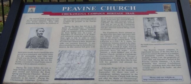 Peavine Church Marker image. Click for full size.