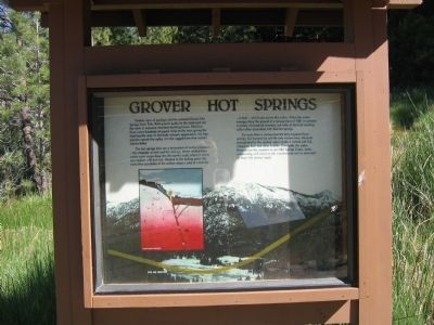 Grover Hot Springs Marker image. Click for full size.