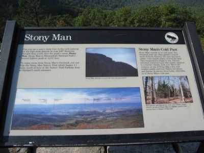 Stony Man Marker. Click for full size. Stony Man Marker image. Click for full size.