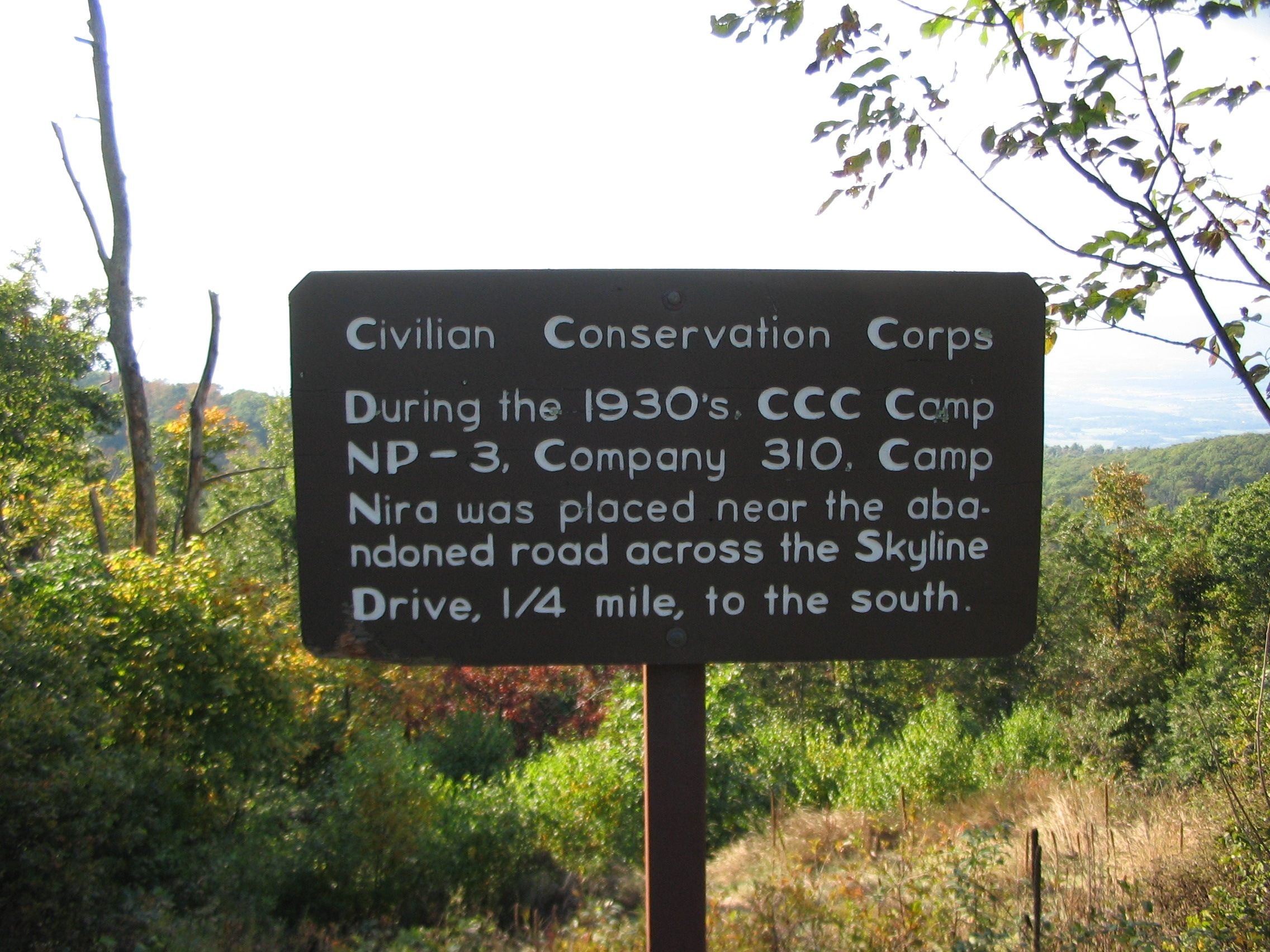 Civilian Conservation Corps Marker