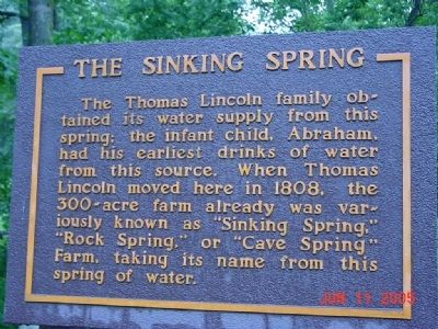 The Sinking Spring Marker image. Click for full size.