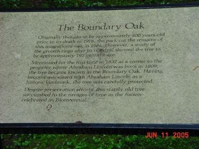The Boundry Oak Marker image. Click for full size.
