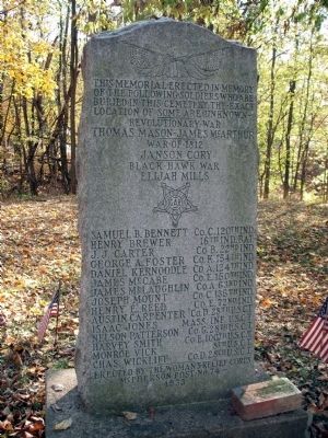 Soldiers Buried in "Old Town Cemetery" - Crawfordsville, Indiana Marker image. Click for full size.