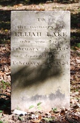 Elijah Lake Tombstone image. Click for full size.