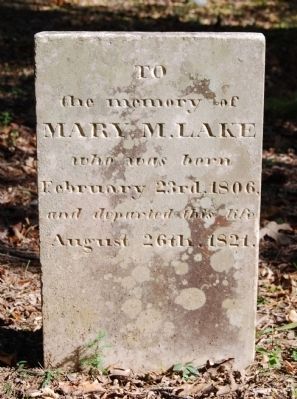 Mary M. Lake Tombstone image. Click for full size.