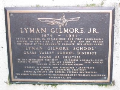 Lyman Gilmore, Jr. Marker image. Click for full size.