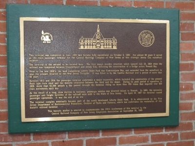 The Central Railroad of New Jersey Terminal Marker image. Click for full size.