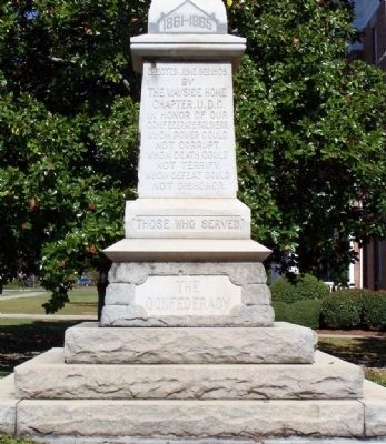 Jenkins County Confederate Memorial, South Face image. Click for full size.