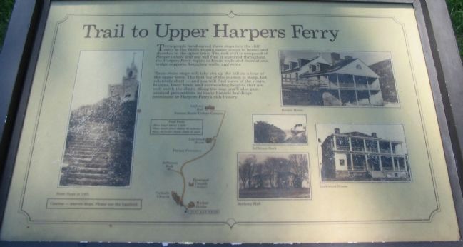 Trail to Upper Harpers Ferry Marker. Click for full size. Trail to Upper Harpers Ferry Marker image. Click for full size.