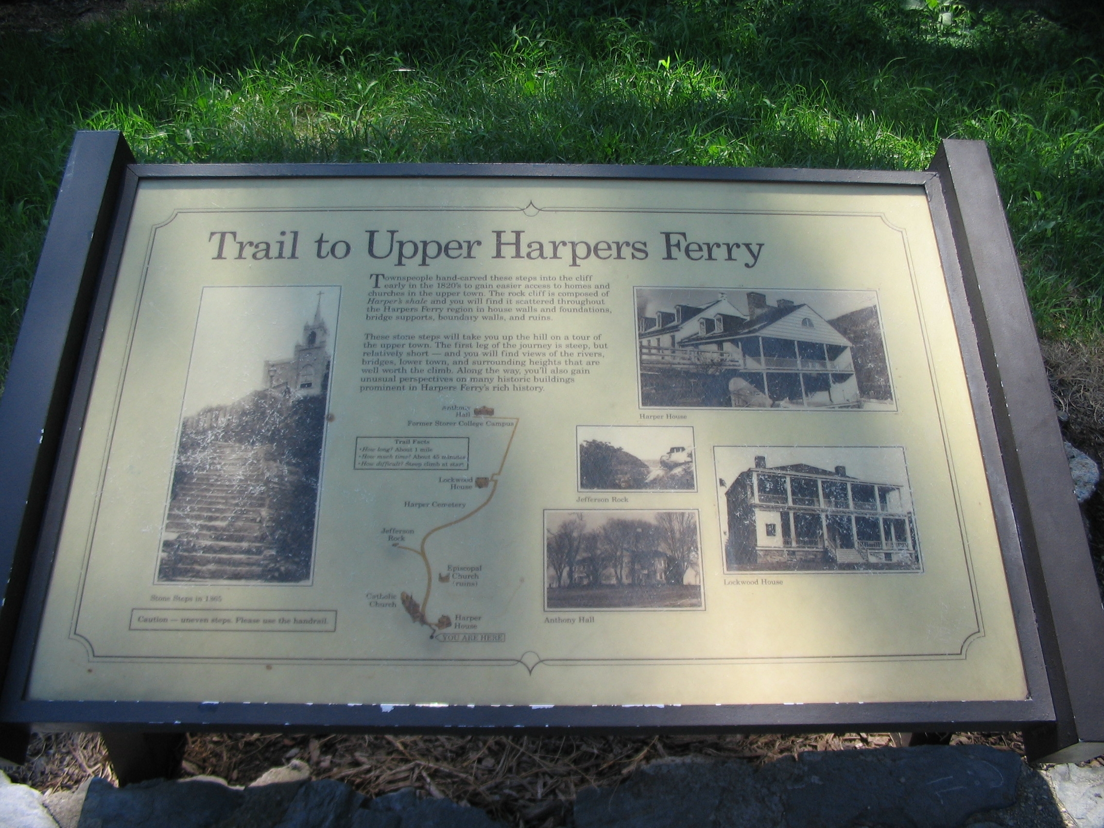 Trail to Upper Harpers Ferry Marker