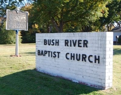 Bush River Church Sign and Marker image. Click for full size.