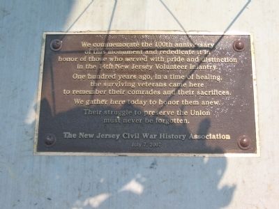 Second Re-Dedication Plaque image. Click for full size.