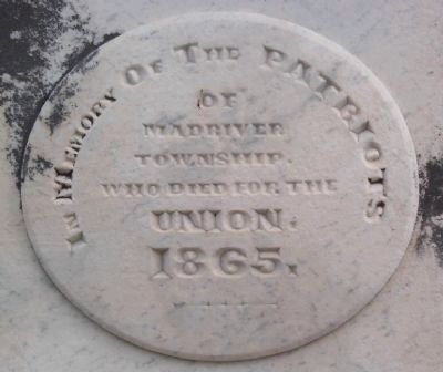 Mad River Township Civil War Memorial (west face) image. Click for full size.