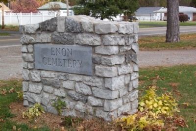 Enon Cemetery Entrance Marker image. Click for full size.