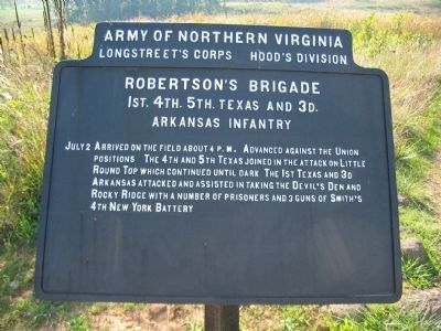 Robertson's Brigade Tablet. Click for full size. Robertson's Brigade Tablet image. Click for full size.